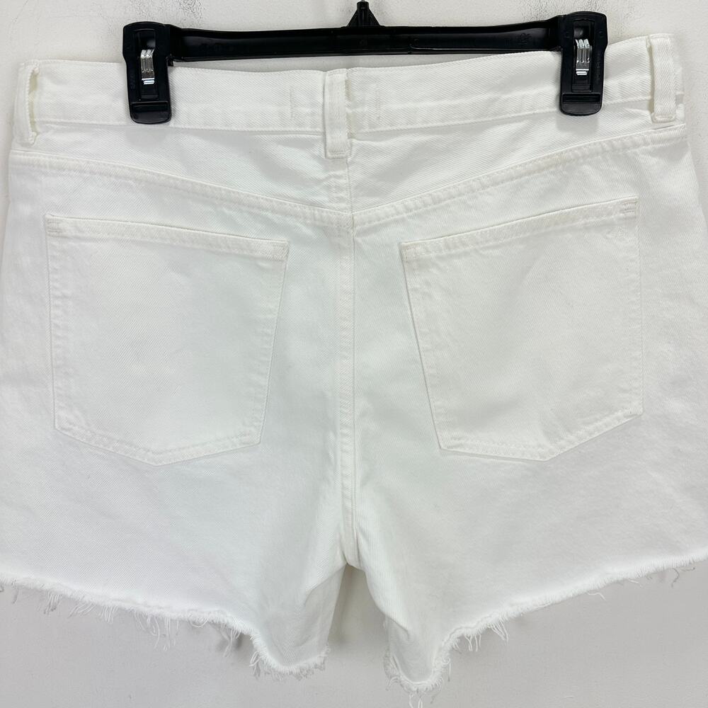 Madewell The Brynn Long Short Pure Low Slung Rigid Denim White Relaxed US 29 NWT - Picture 10 of 13